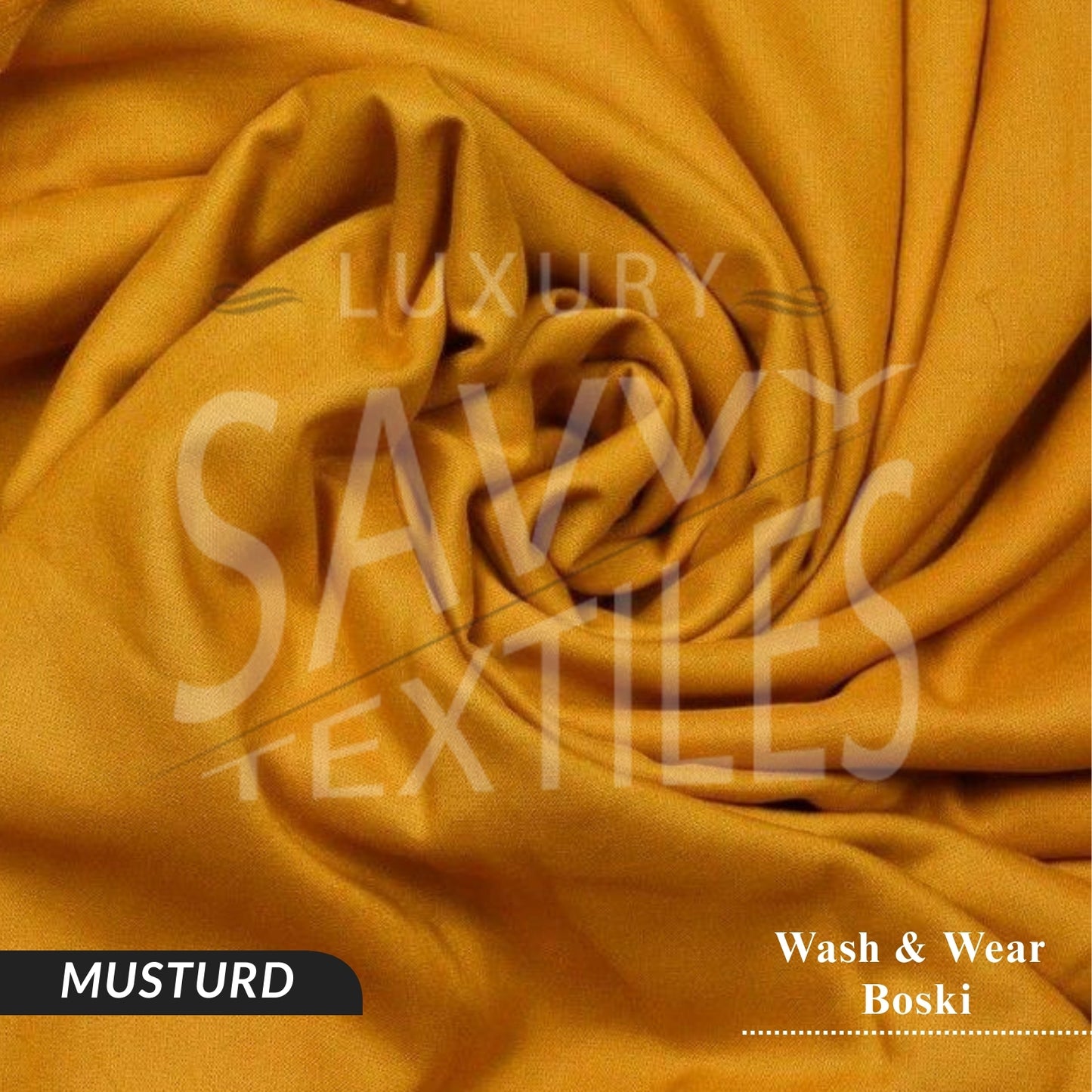 Premium Wash & Wear Savvy Boski - Musturd
