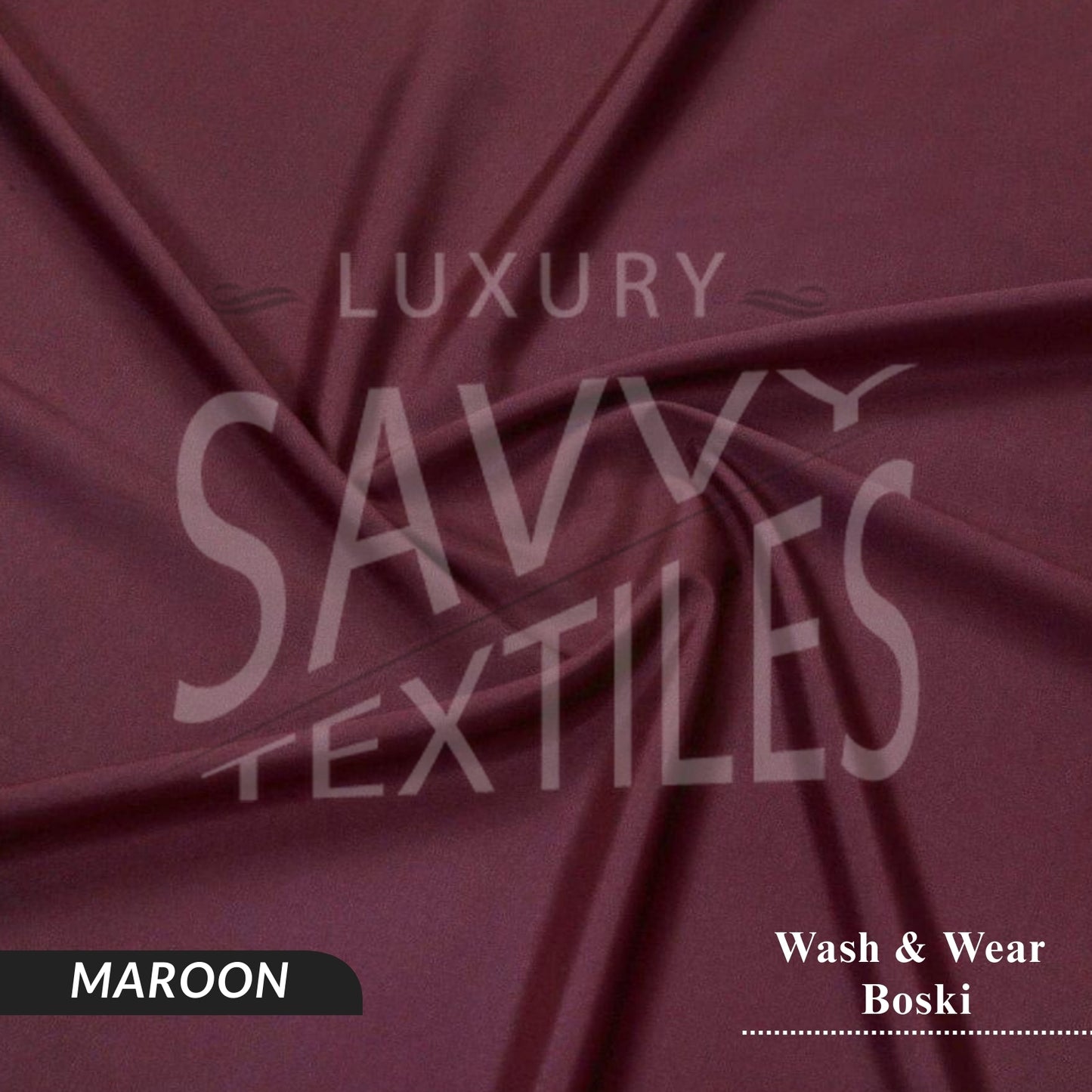 Premium Wash & Wear Savvy Boski - Maroon