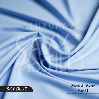 Premium Wash & Wear Savvy Boski - Sky Blue