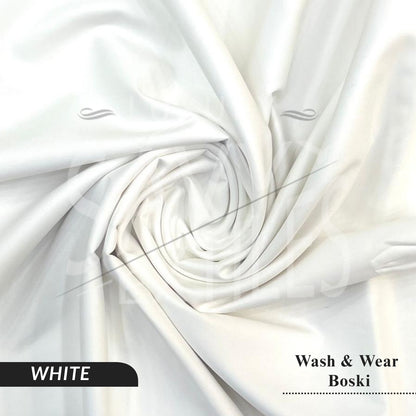 Premium Wash & Wear Savvy Boski - White