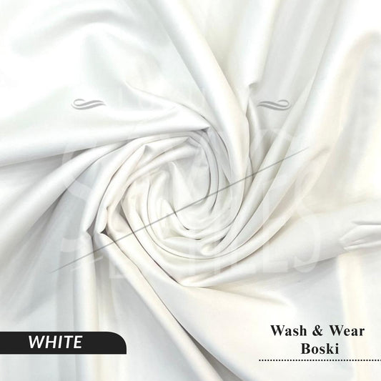 Premium Wash & Wear Savvy Boski - White
