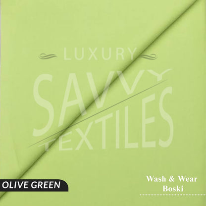 Premium Wash & Wear Savvy Boski - Olive Green