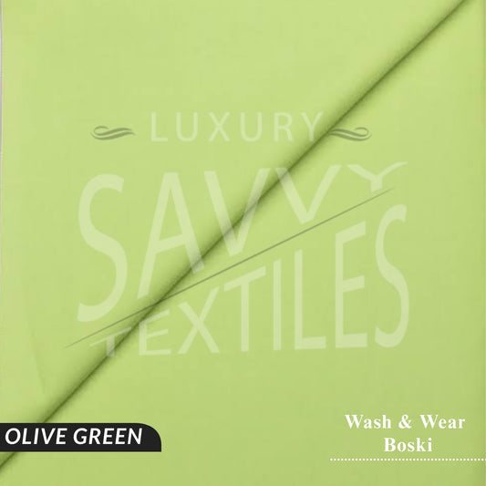 Premium Wash & Wear Savvy Boski - Olive Green
