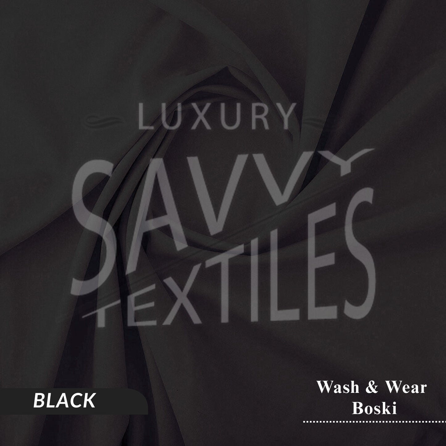 Premium Wash & Wear Savvy Boski - Black