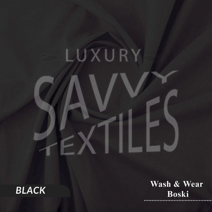 Premium Wash & Wear Savvy Boski - Black