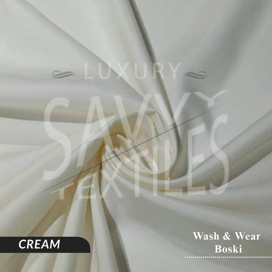 Premium Wash & Wear Savvy Boski - Cream