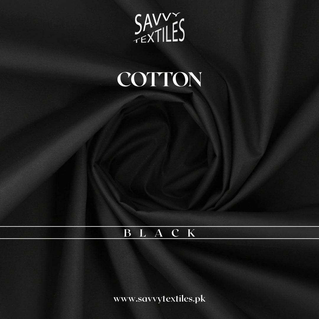 Pure Premium Cotton Fabric – Black