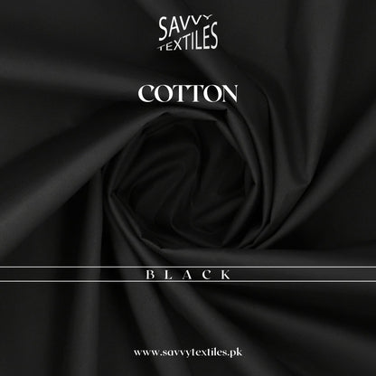 Pure Premium Cotton Fabric – Black