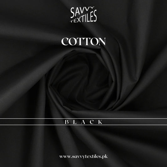 Pure Premium Cotton Fabric – Black