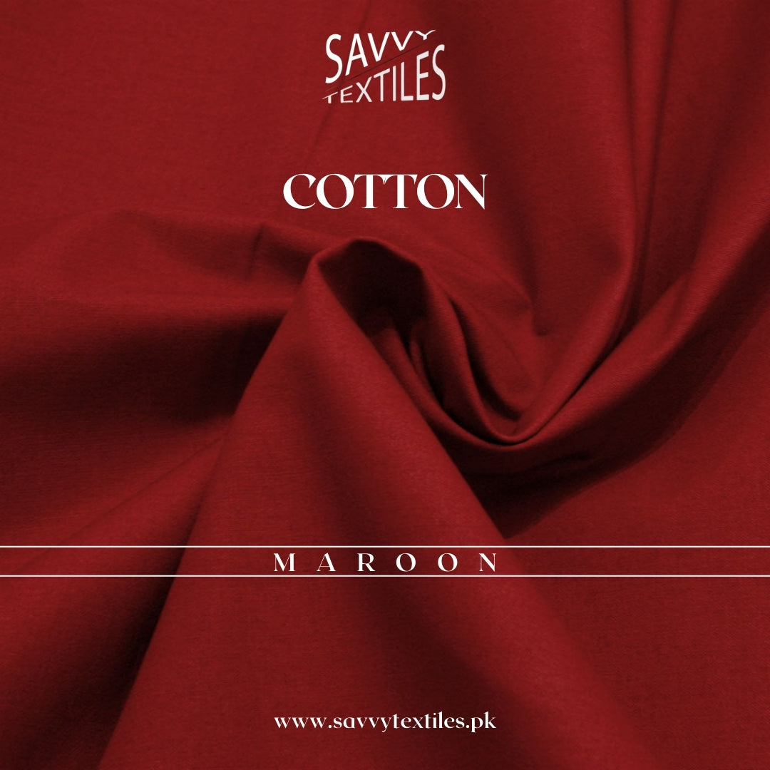 Pure Premium Cotton Fabric – Maroon