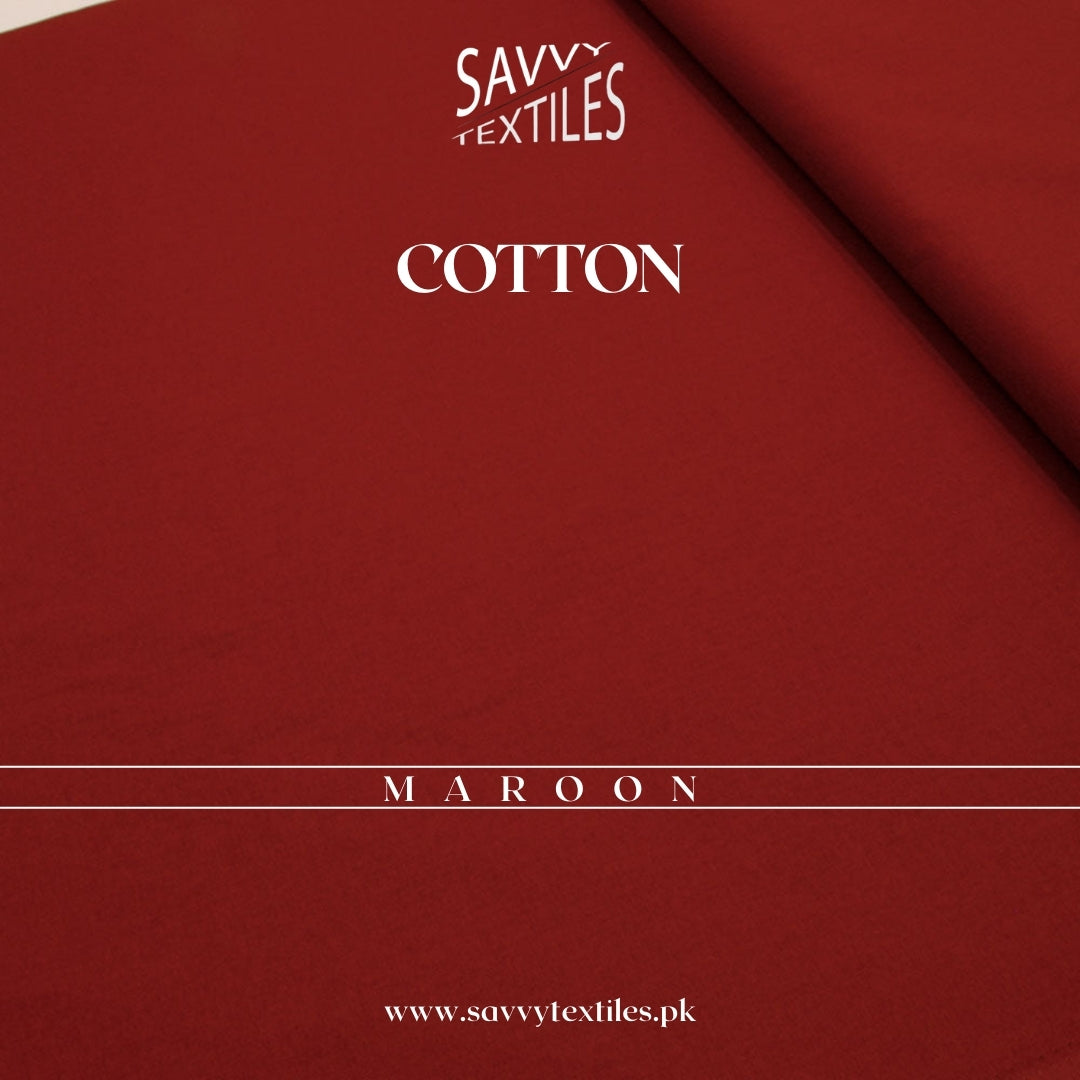 Pure Premium Cotton Fabric – Maroon