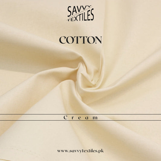 Pure Premium Cotton Fabric – Cream