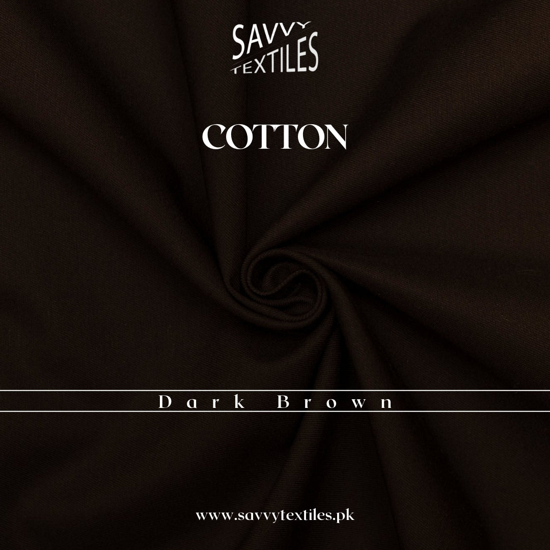 Pure Premium Cotton Fabric - Dark Brown