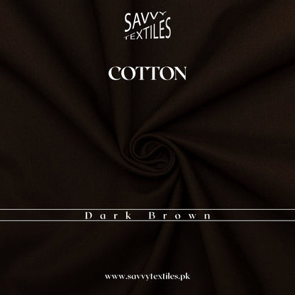 Pure Premium Cotton Fabric - Dark Brown