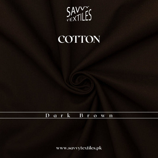 Pure Premium Cotton Fabric - Dark Brown