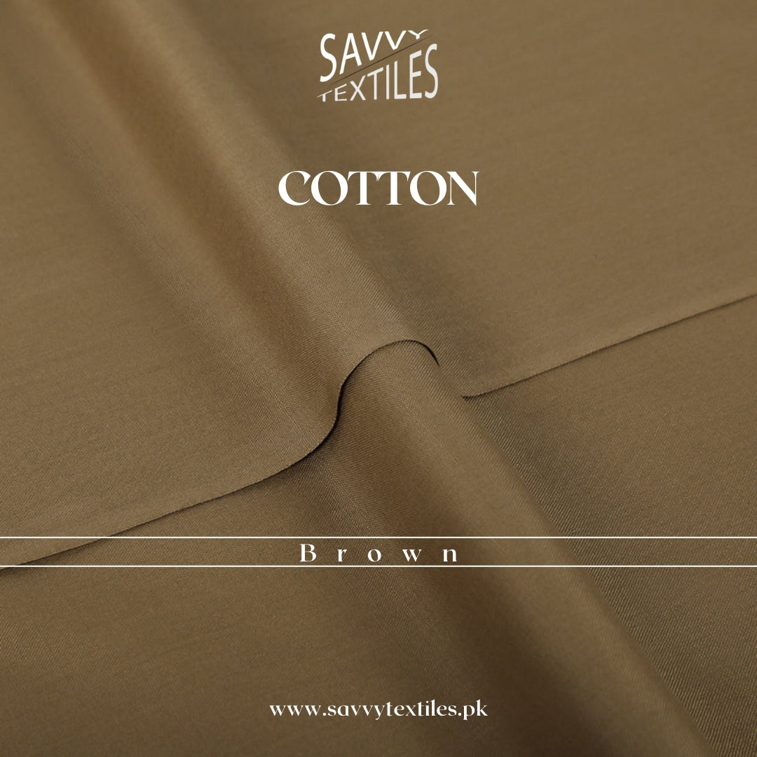 Pure Premium Cotton Fabric – Brown