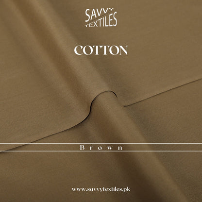 Pure Premium Cotton Fabric – Brown