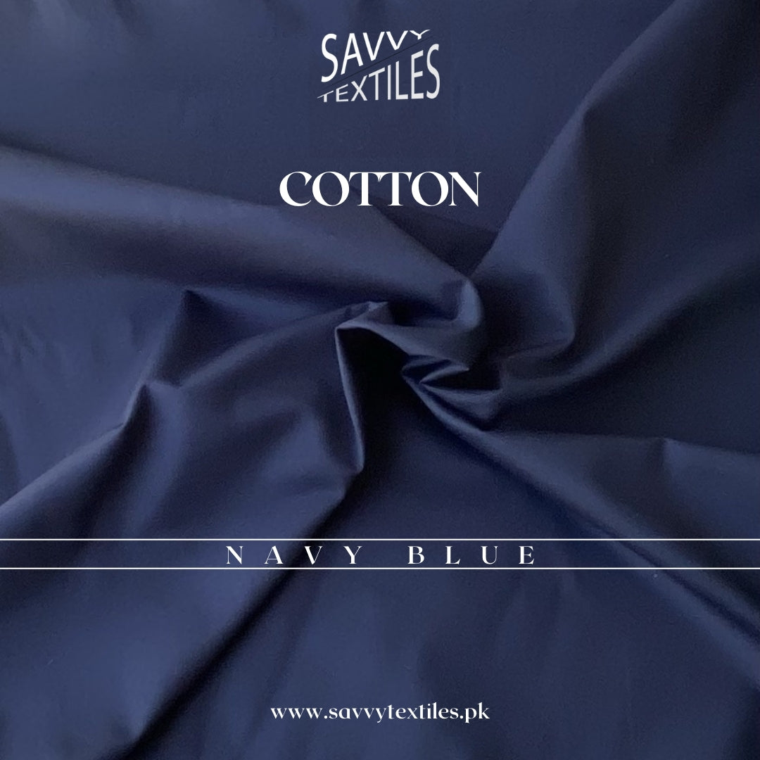 Pure Premium Cotton Fabric – Navy Blue